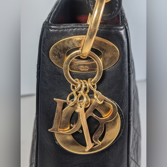 Christian Dior 'Lady Dior' Vintage Cannage Lambskin Shoulder Bag - Picture 8 of 13